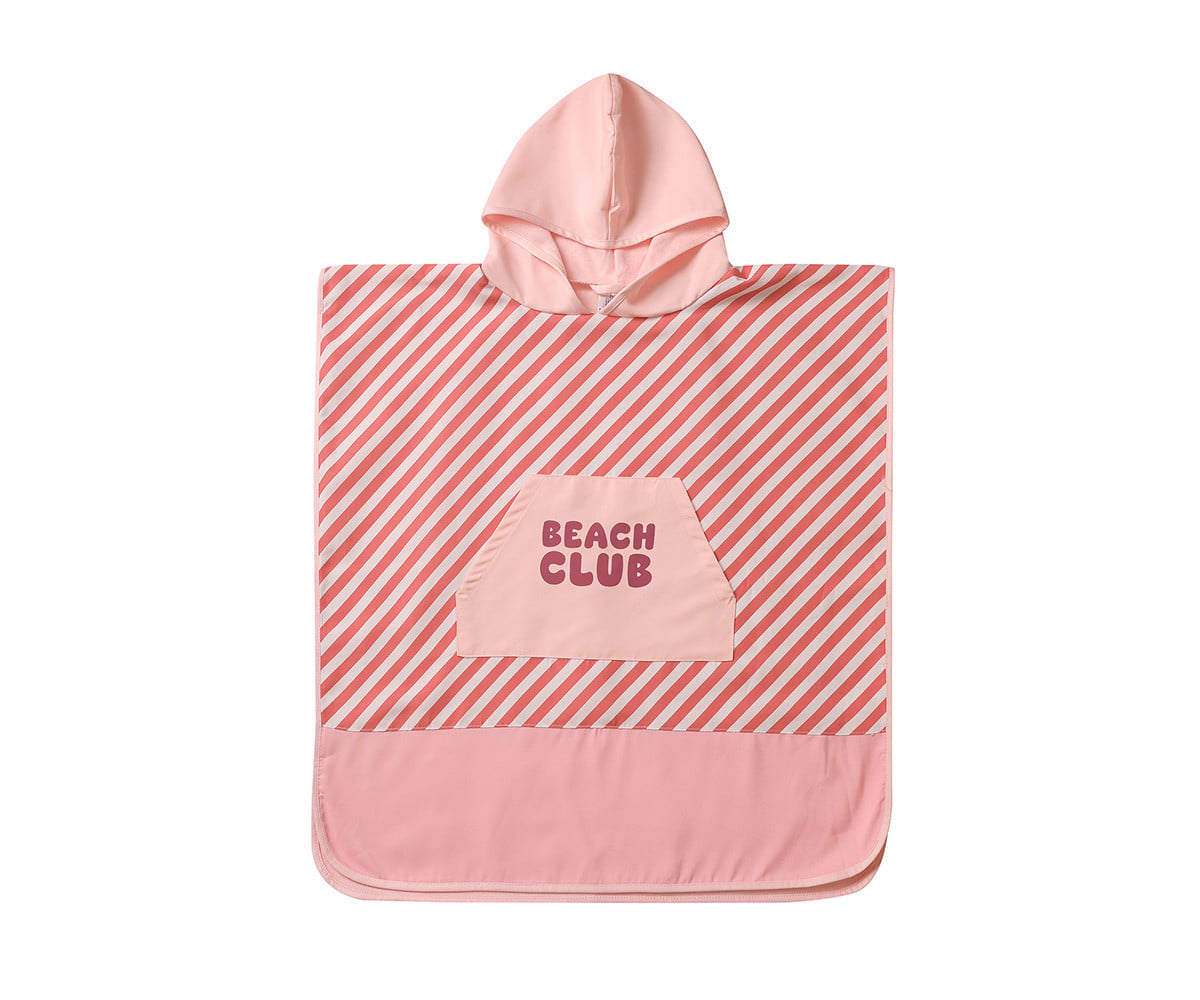 Beach Poncho Stripes Bloom & Blush