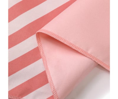 Toalha de praia Microfibra Personalizável Stripes Bloom & Blush