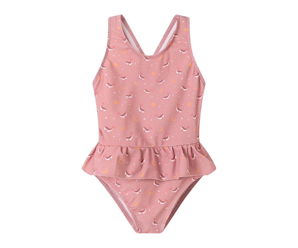 Fato Cruzado com Folhos Whale Pink