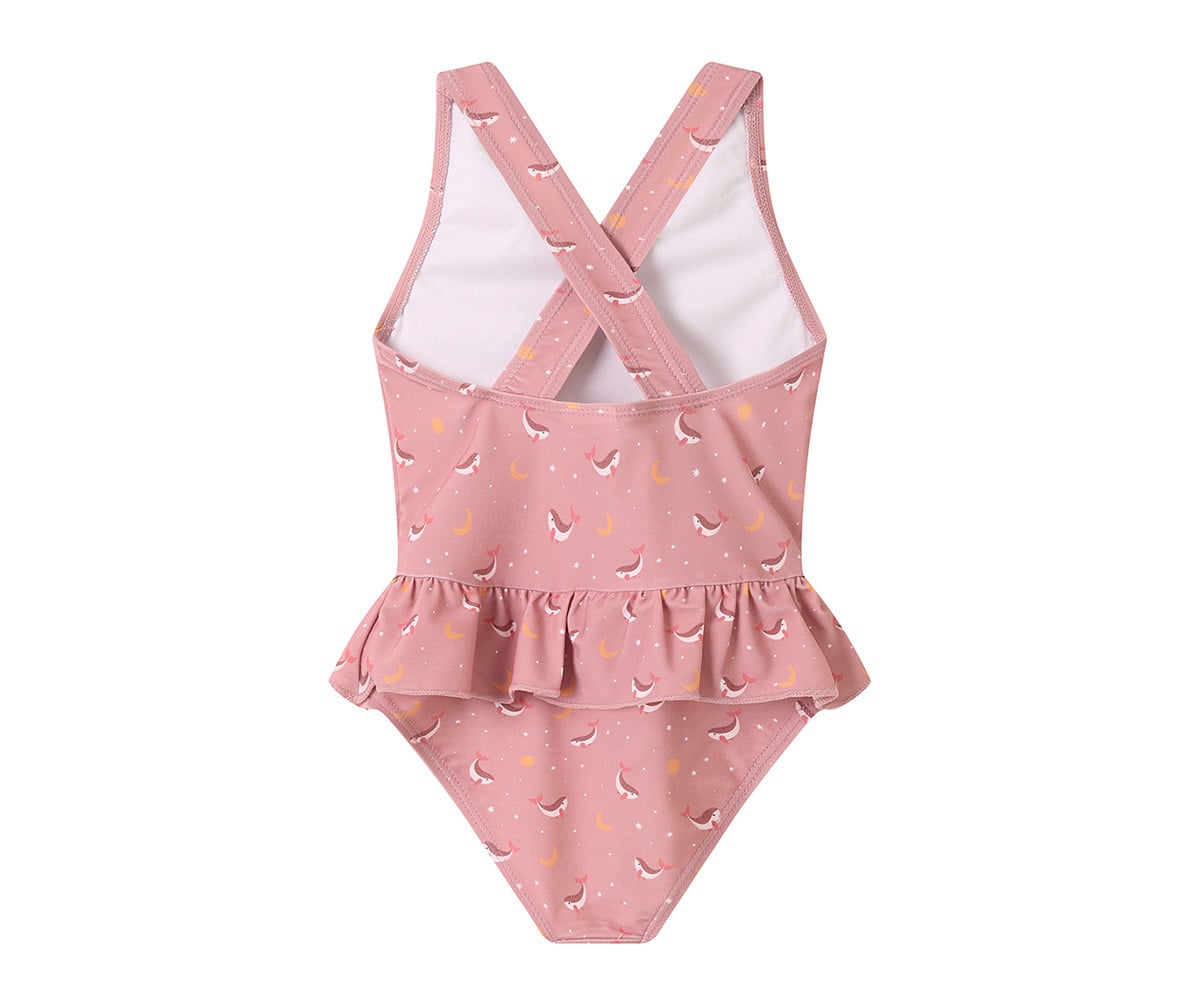 Fato Cruzado com Folhos Whale Pink
