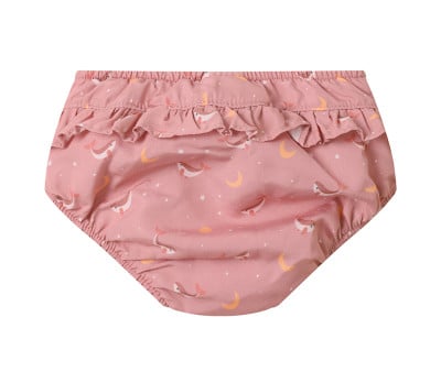 Cueca com fralda Whale Pink Folhos
