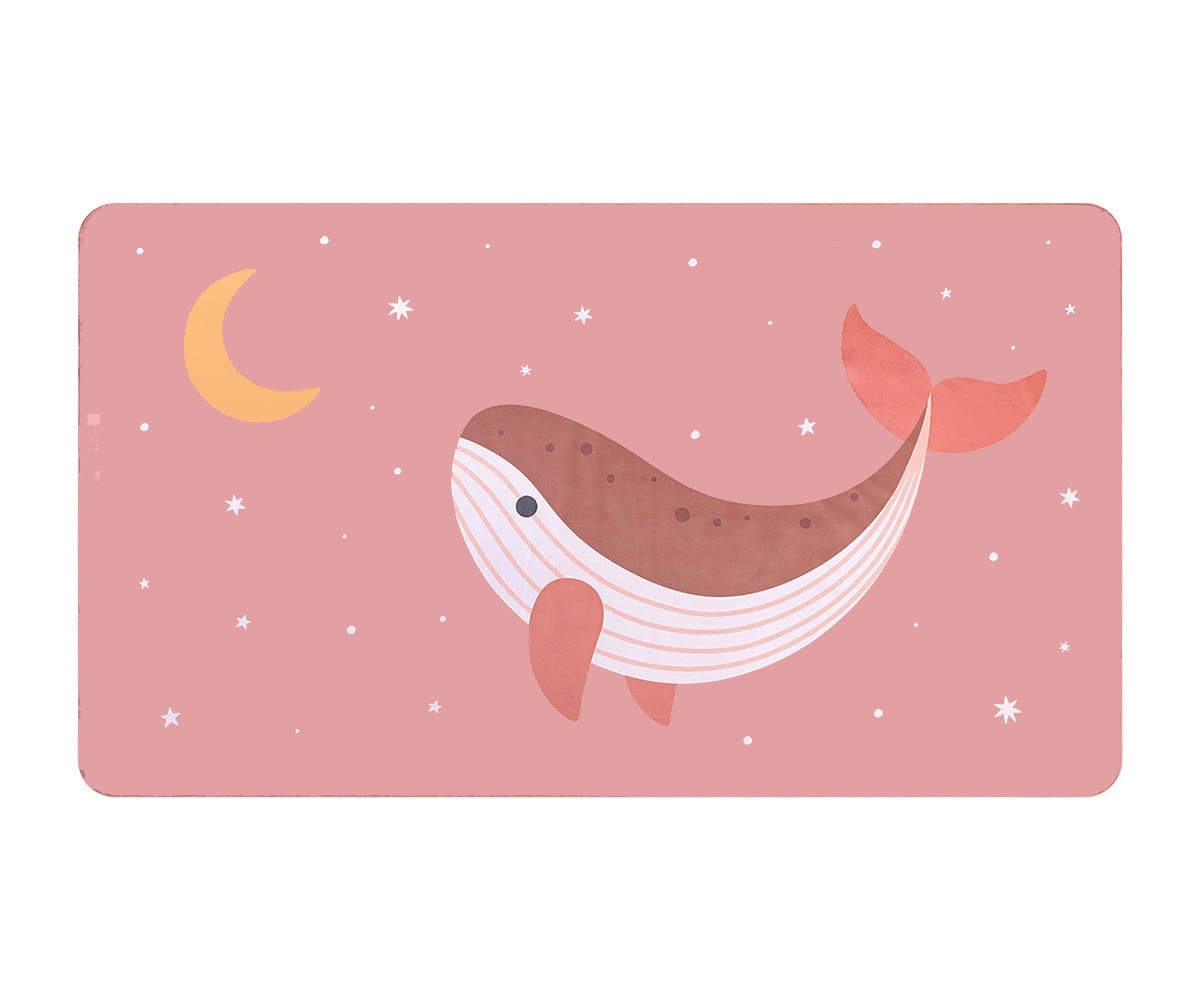 Telo Microfibra Pink Whale Personalizzabile