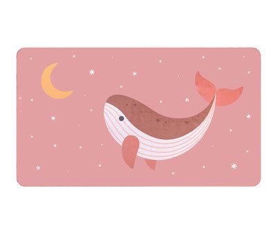Toalha de praia Microfibra Personalizável whale Pink