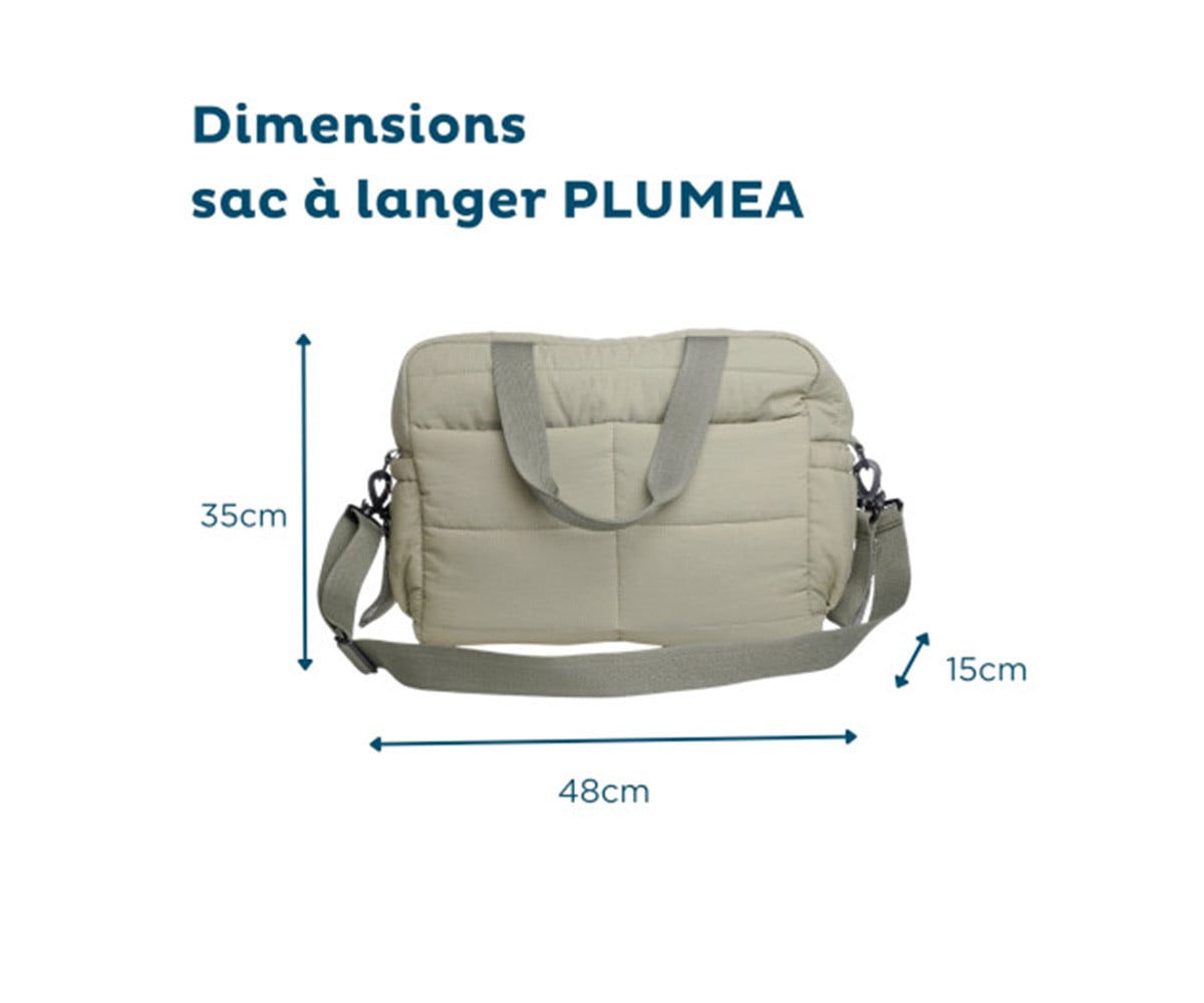 Borsa Passeggino Pluméa con Fasciatoio Cactus Green