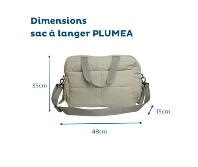 Borsa Passeggino Pluméa con Fasciatoio Cactus Green