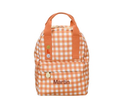 Mochila infantil pequena personalizável Gingham
