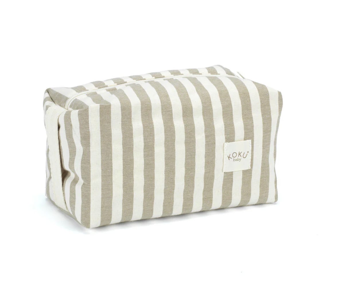 Beauty Case Stripe Topo Green