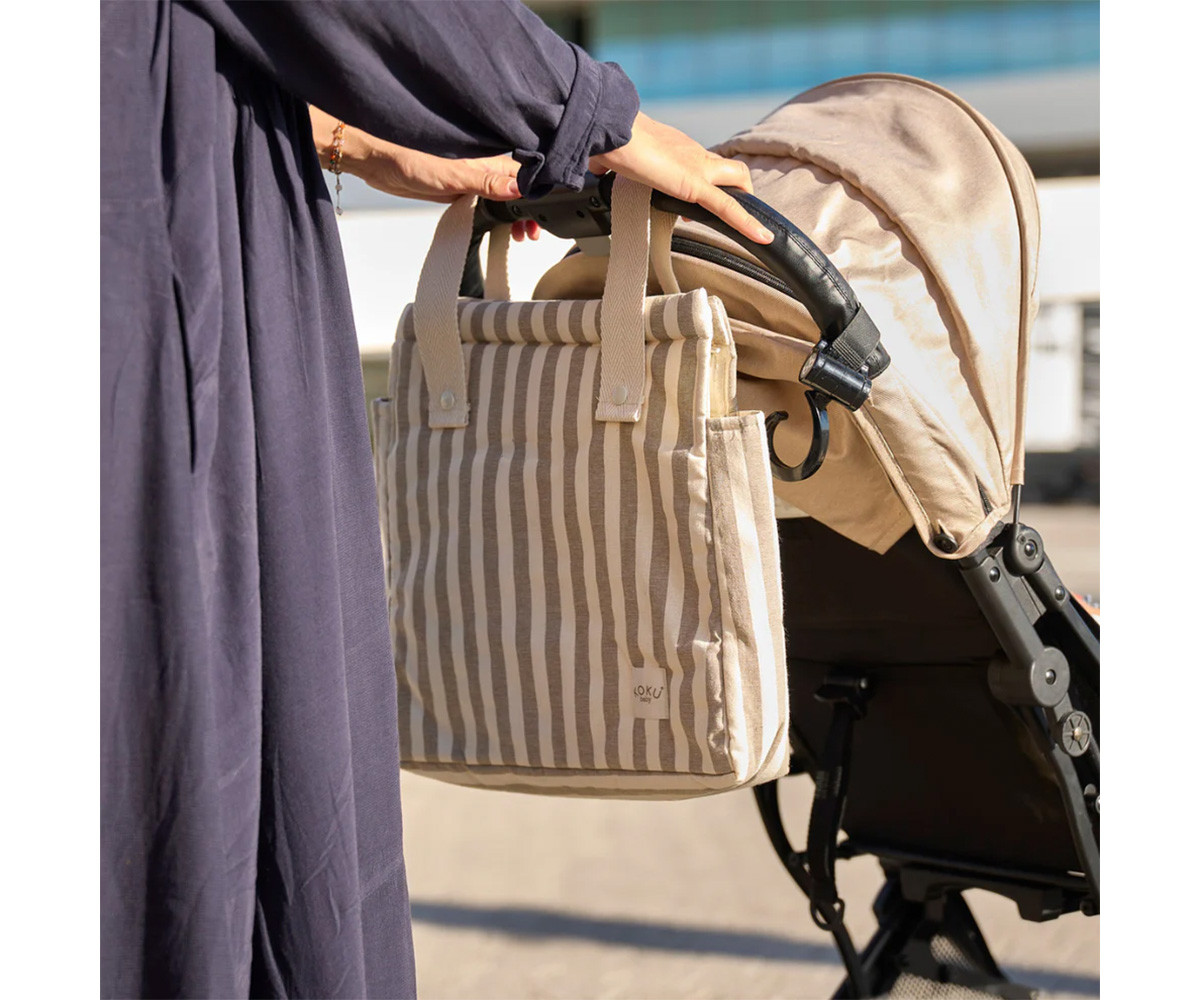Borsa Organizer Stroller Stripe Mouse Green