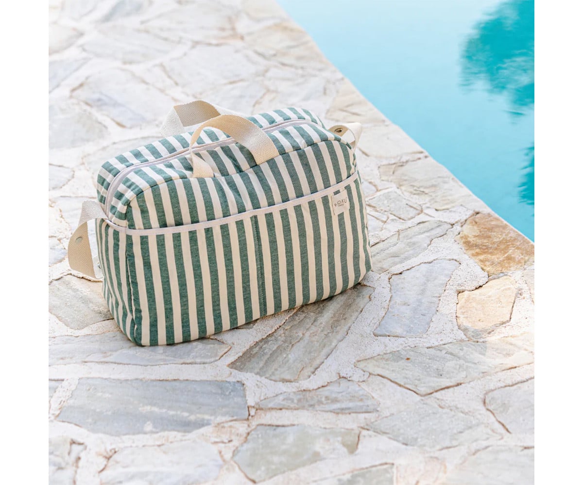 Borsa Passeggino Stripe Green Khaki
