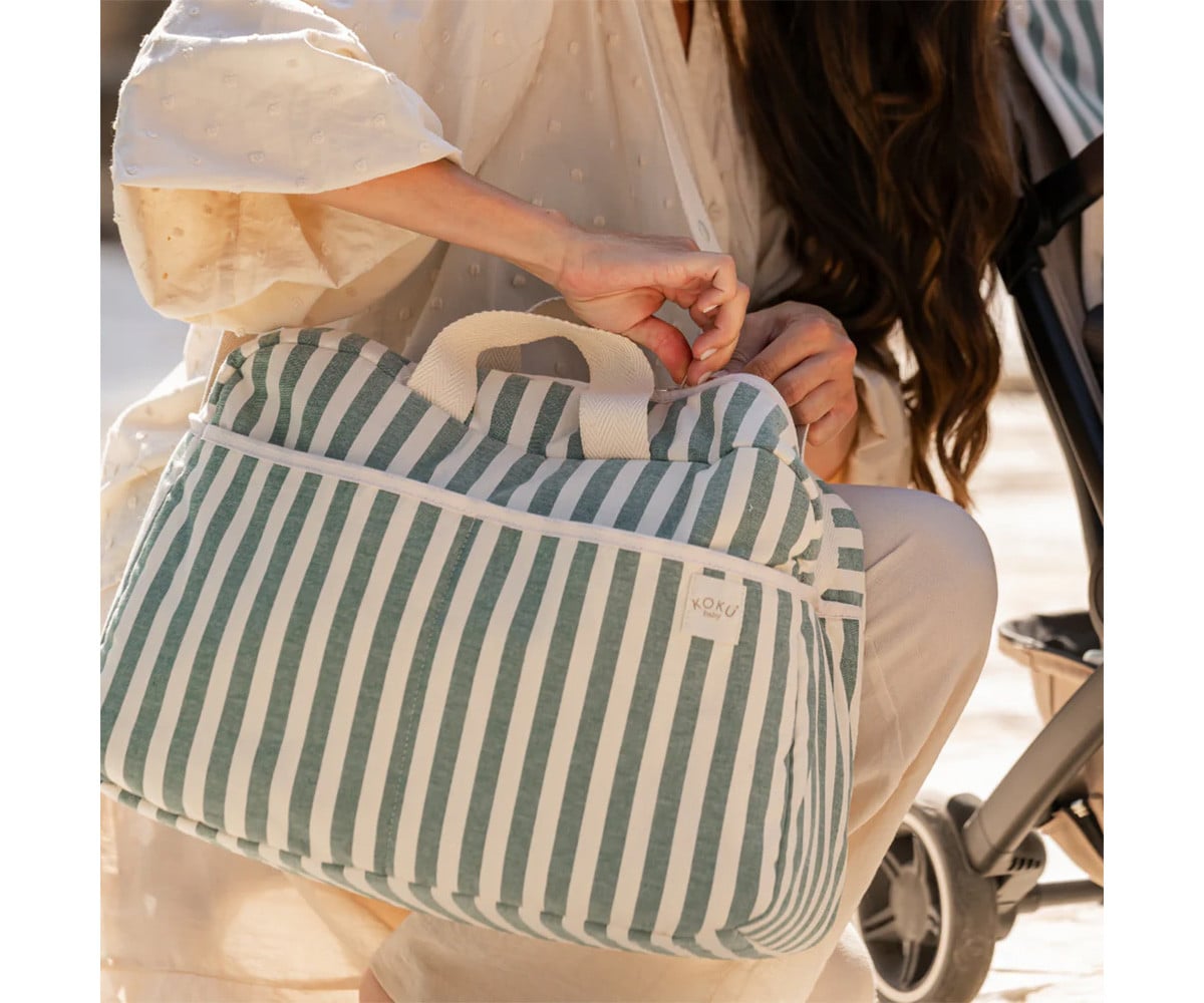 Borsa Passeggino Stripe Green Khaki