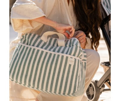 Borsa Passeggino Stripe Green Khaki