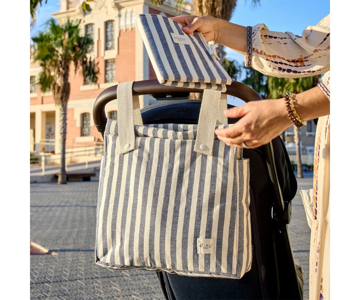 Borsa Organizer Passeggino Stripe Navy Blue