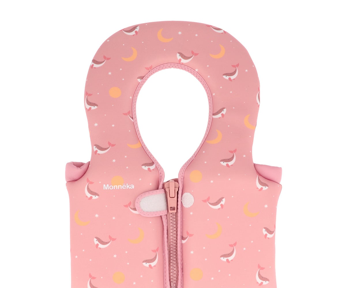 Colete Flutuador Whale Pink Learning 1 a 2 anos