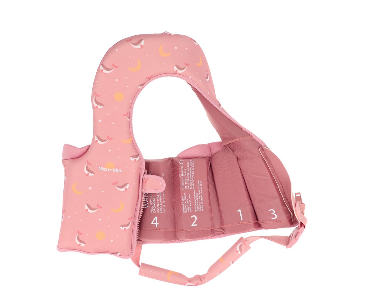 Colete Flutuador Whale Pink Learning 1 a 2 anos
