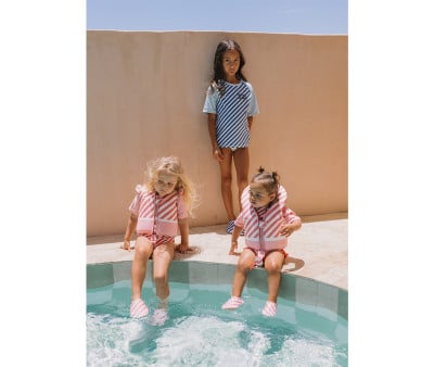 Colete flutuante Stripes Bloom & Blush Learning  1 a 2 anos
