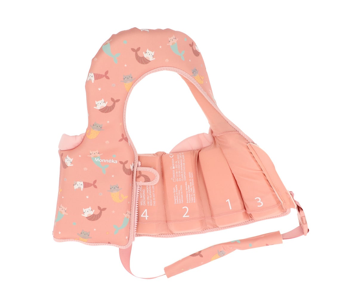 Colete Flutuador Mermaid Cats Learning 1 a 2 anos