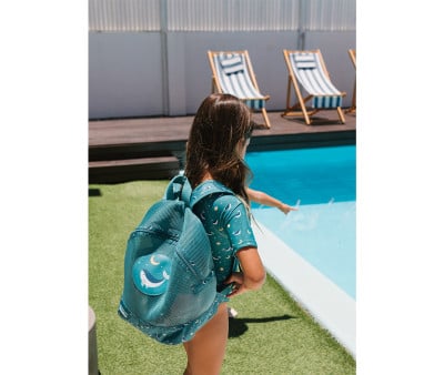 Sand Free Beach Backpack Whale Teal