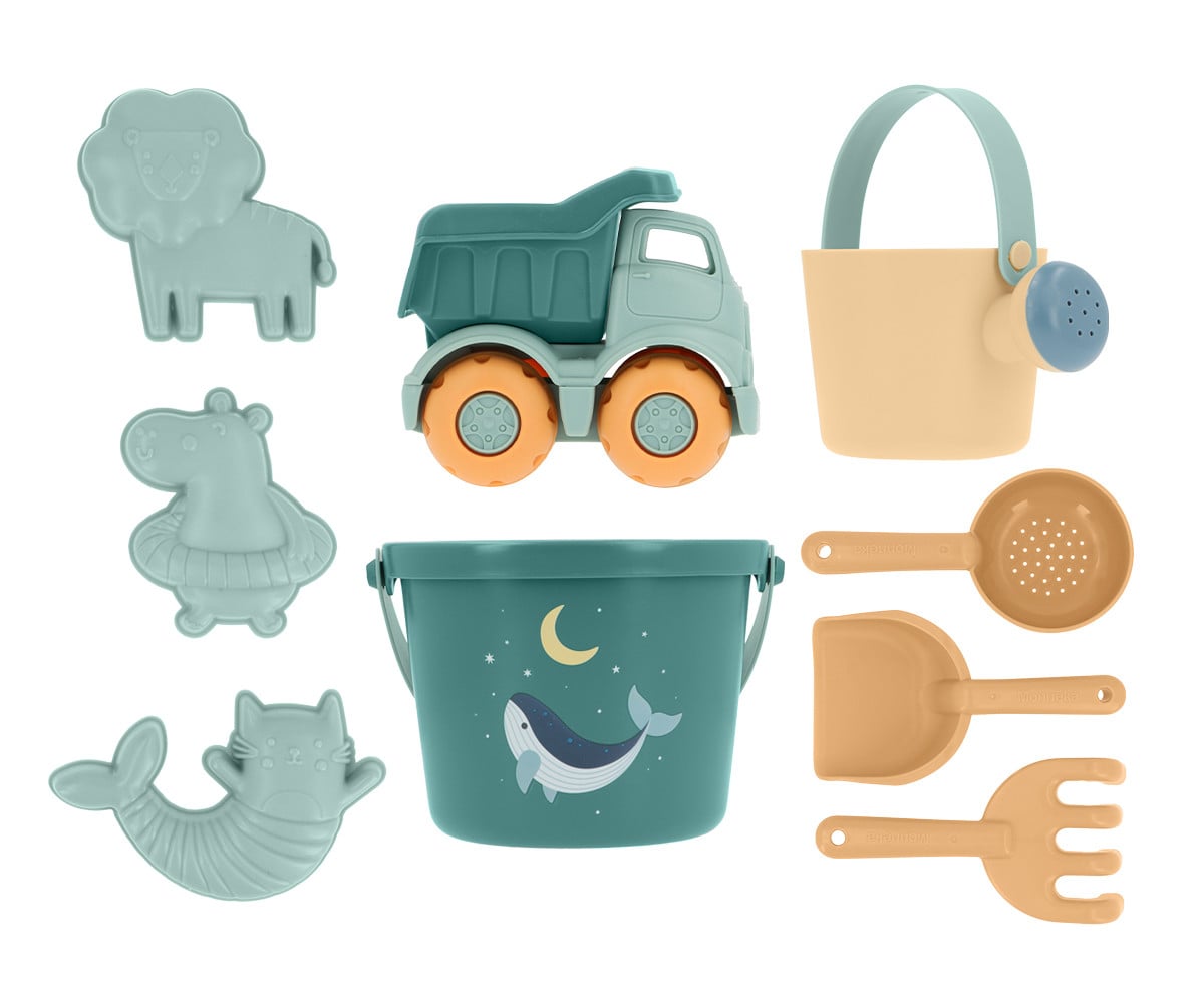 Conjunto de brinquedos de praia Whale Teal