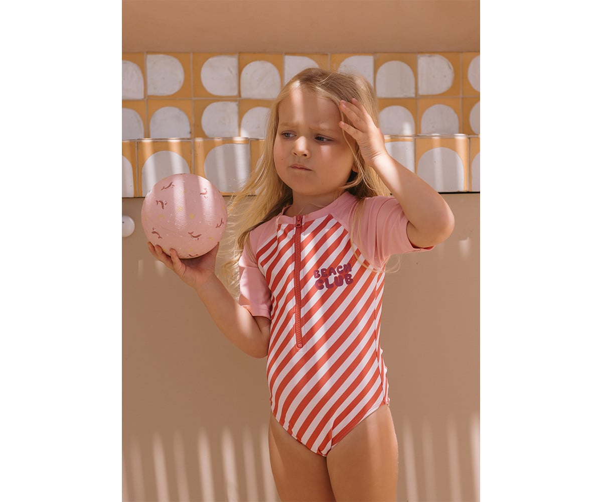Fato Stripes com zíper Bloom & Blush