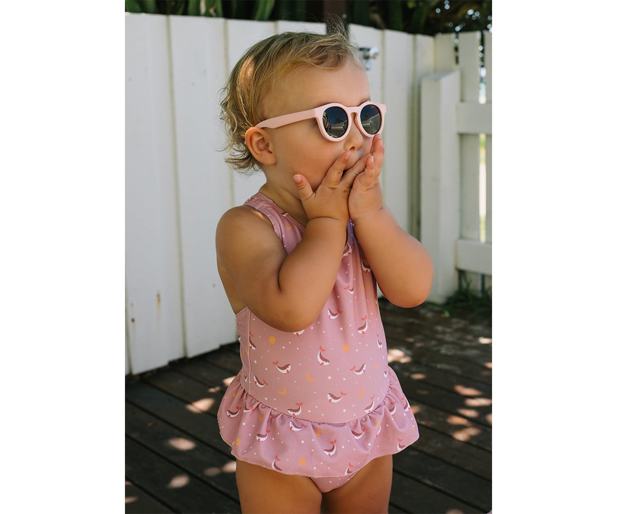 Fato Cruzado com Folhos Whale Pink