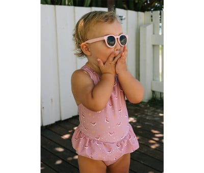 Fato Cruzado com Folhos Whale Pink