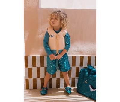 Bolso de Playa con Rejilla Whale Teal Personalizable