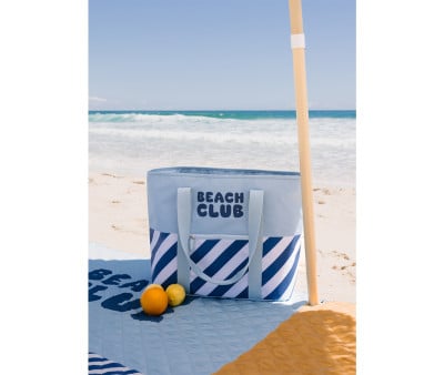 Cooler Tote Bag Stripes Blues & Beyond