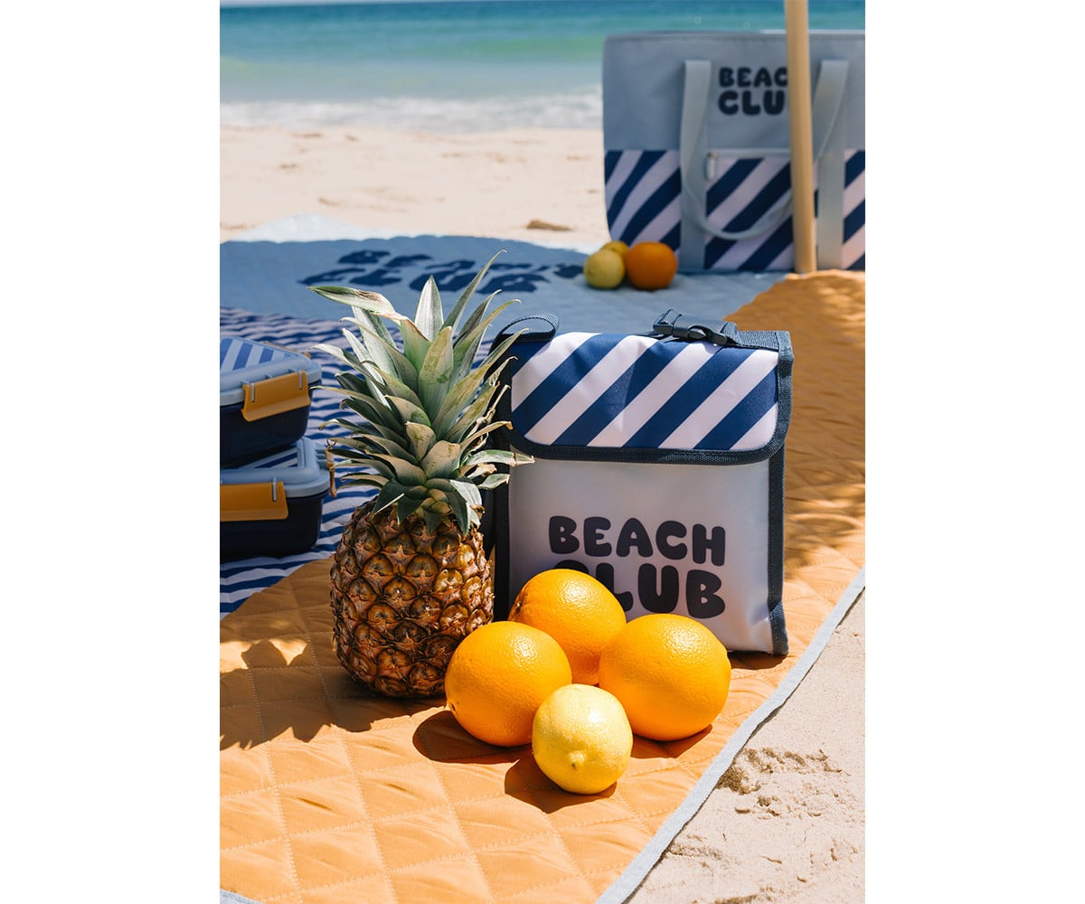Cooler Tote Bag Stripes Blues & Beyond