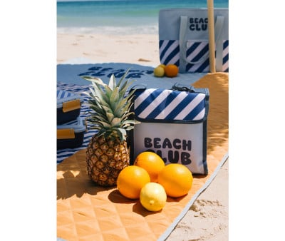 Cooler Tote Bag Stripes Blues & Beyond