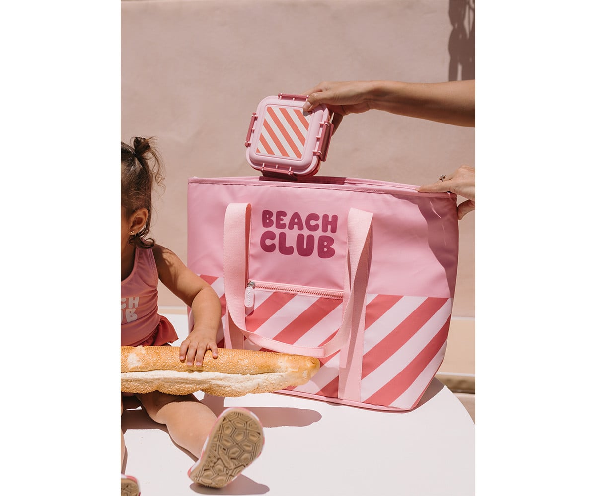Large Lunch Box Stripes Bloom & Blush