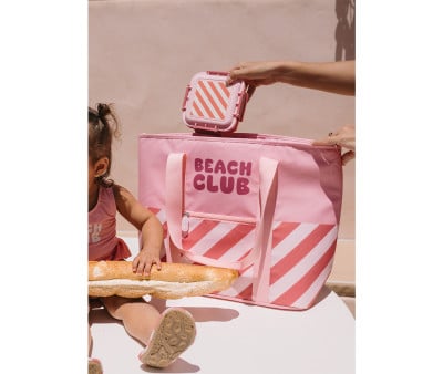 Large Lunch Box Stripes Bloom & Blush