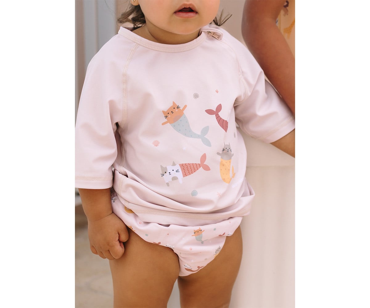Camiseta de proteção solar Mermaid Cats