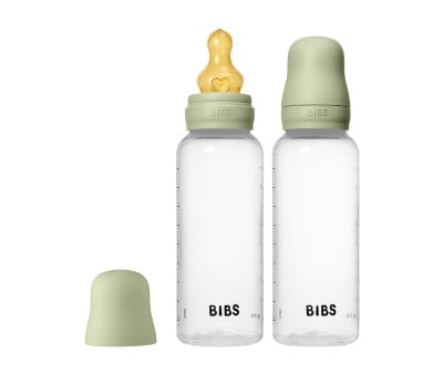2 Biberon Plastica BIBS Lattice Sage 270ml