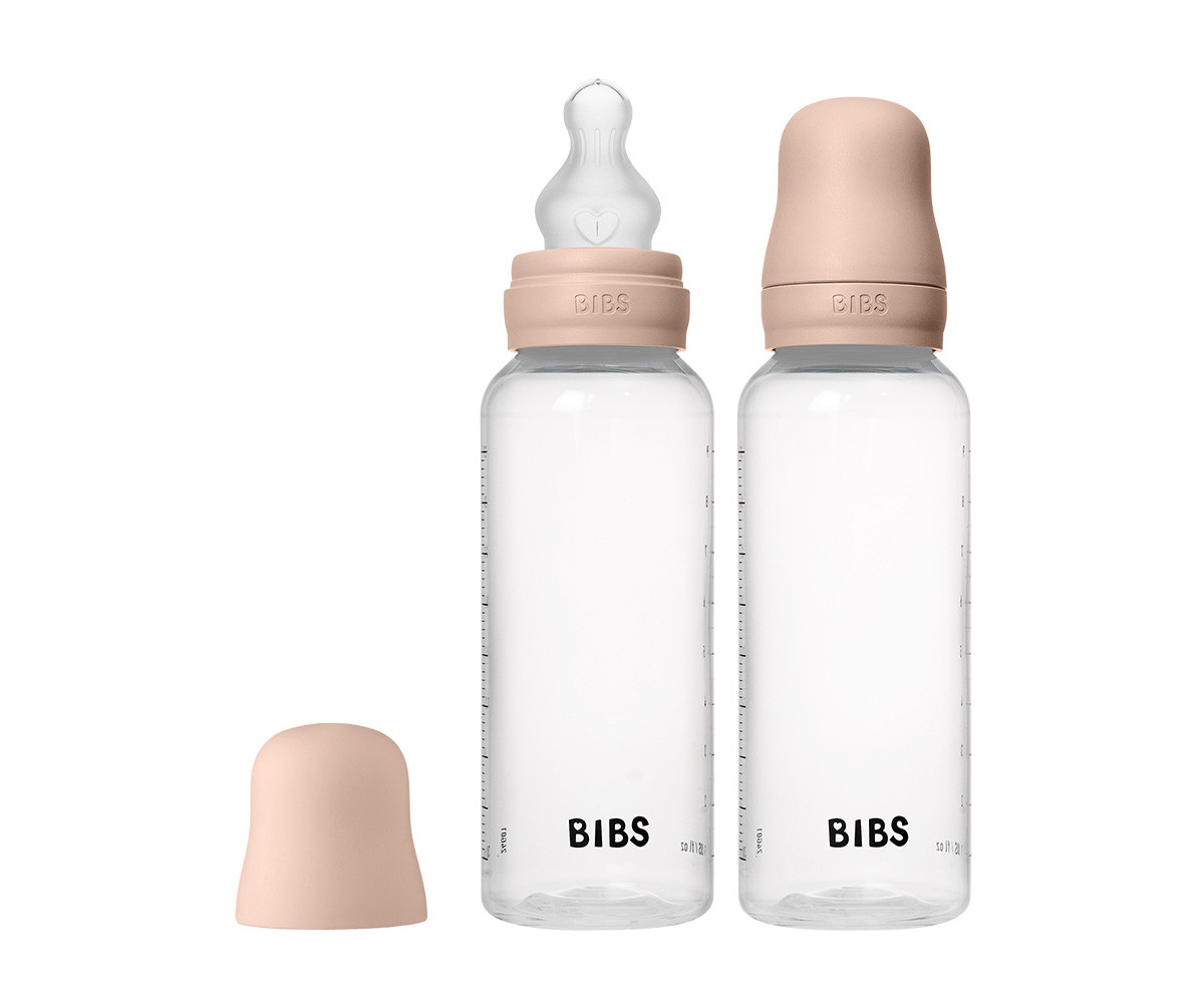 2 Biberon Plastica BIBS Silicone Blush 270ml