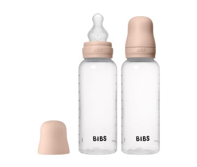 2 Biberon Plastica BIBS Silicone Blush 270ml