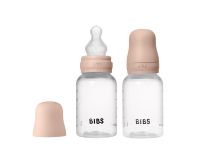 2 Biberon Plastica BIBS Silicone Blush 150ml