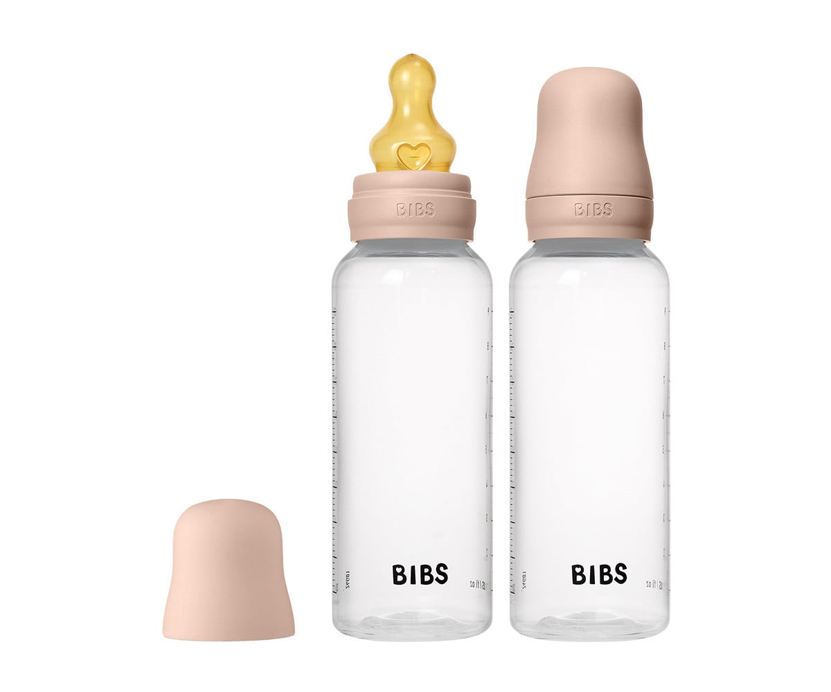 2 Biberon Plastica BIBS Lattice Blush 270ml