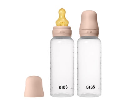 2 Biberon Plastica BIBS Lattice Blush 270ml