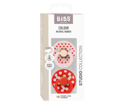 2 chupetas anatômicas BIBS Colour Polka Blossom/Cany Apple