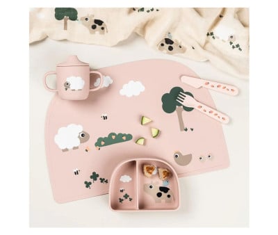 Tovaglietta Silicone Tiny Farm Powder