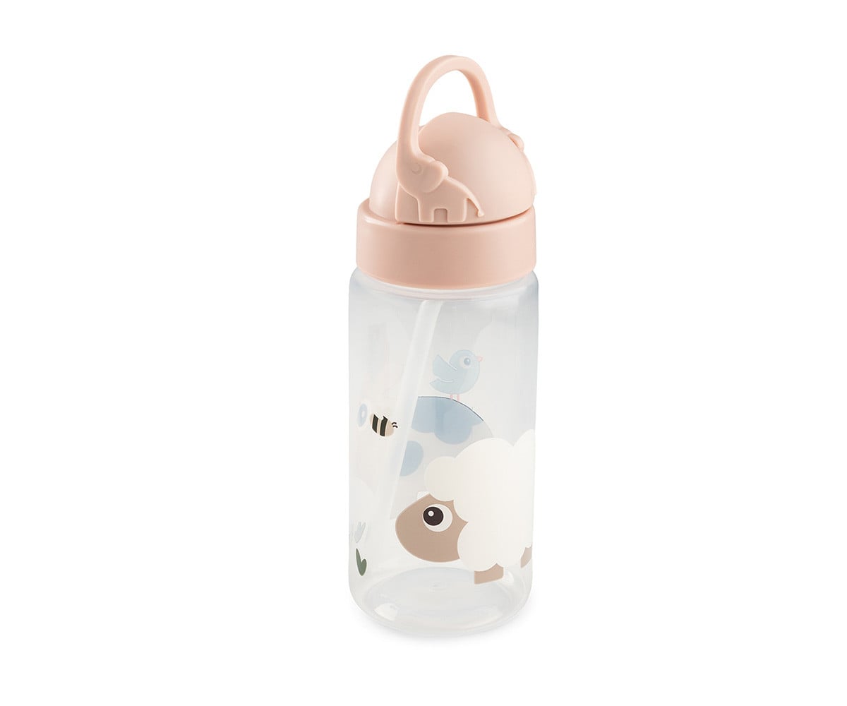 Gourde en Plastique avec Paille Tiny Farm Powder 350 ml