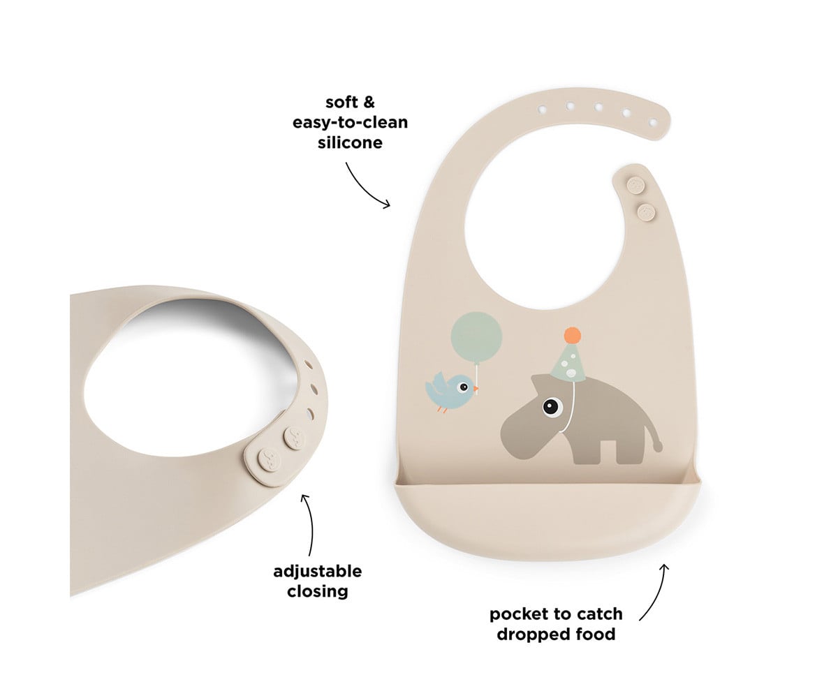 Silicone Bib Celebration Sand