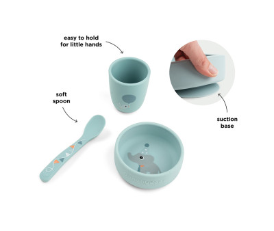 Conjunto de utensílios de mesa Stick & Stay Celebration Blue