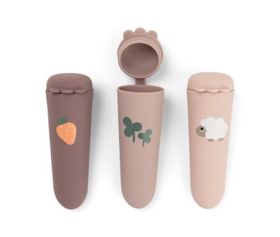 Set 3 Stampi Gelato Silicone Tiny Farm Powder
