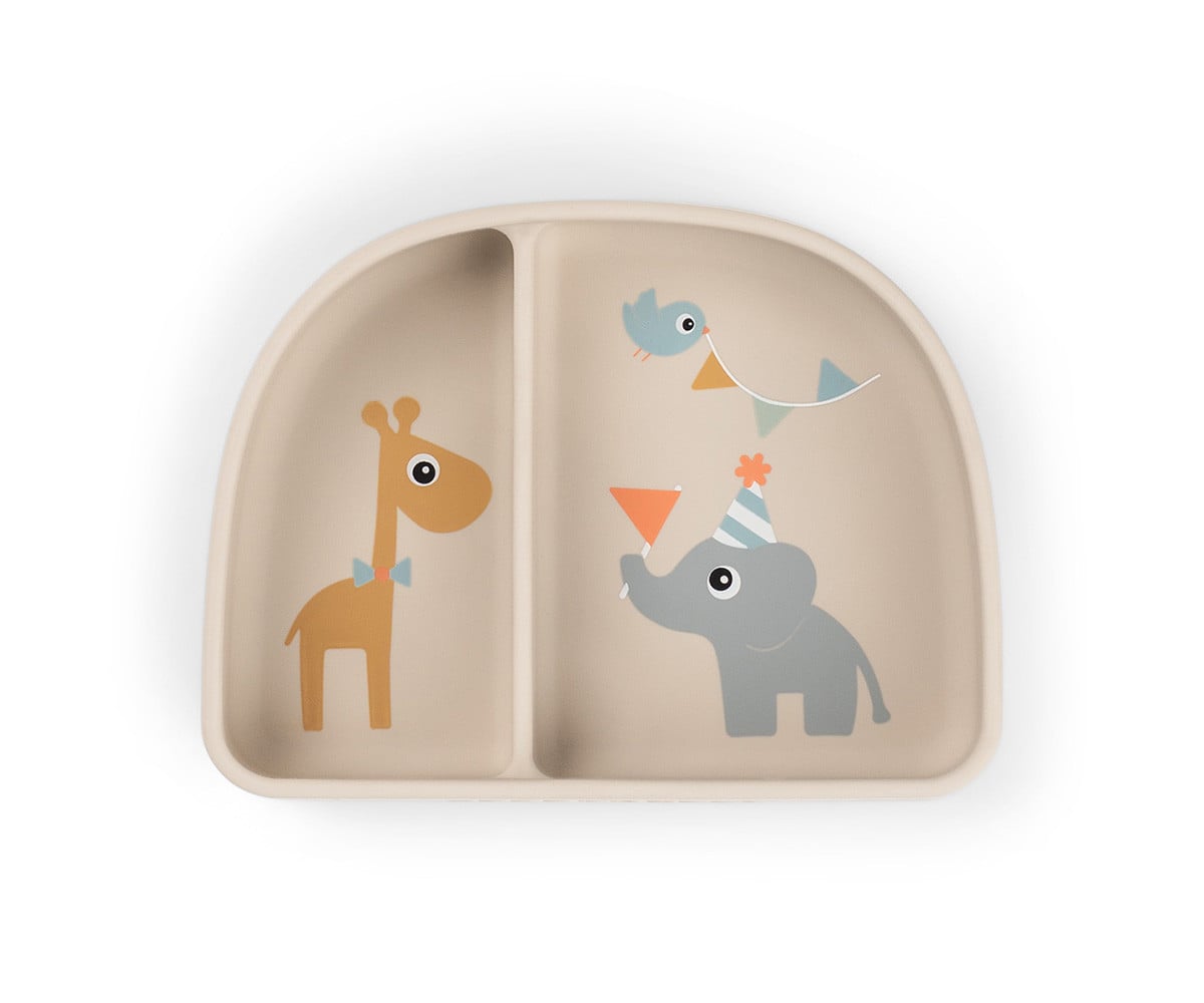Assiette à Compartiments Stick&Stay Celebration Sand