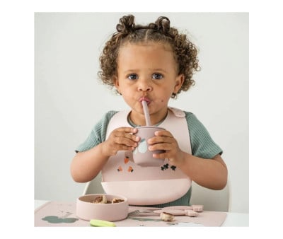 Lot de 2 Gobelets en Silicone avec Paille Tiny Farm Powder