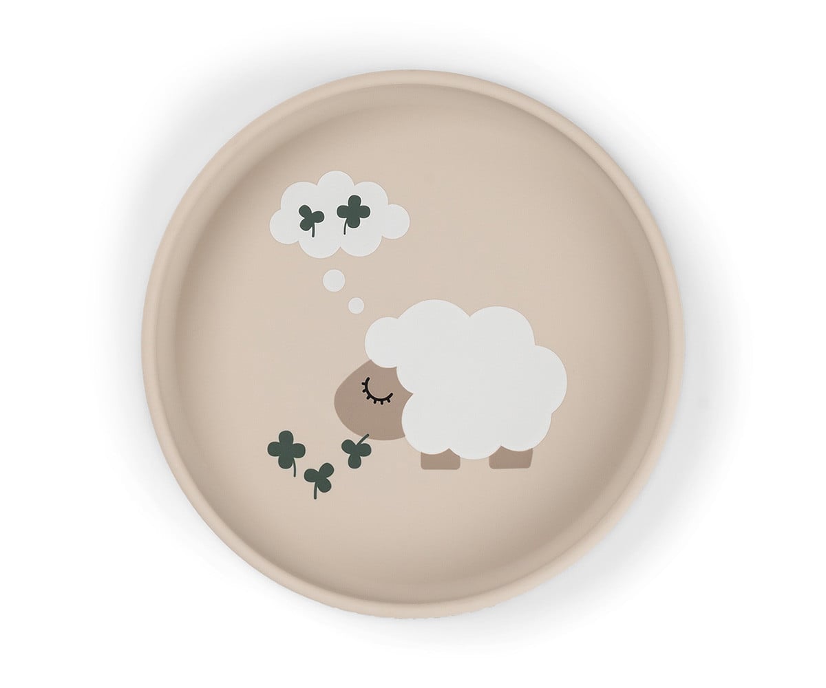 Piatto Antiscivolo Silicone Stick&Stay Tiny Farm Sand