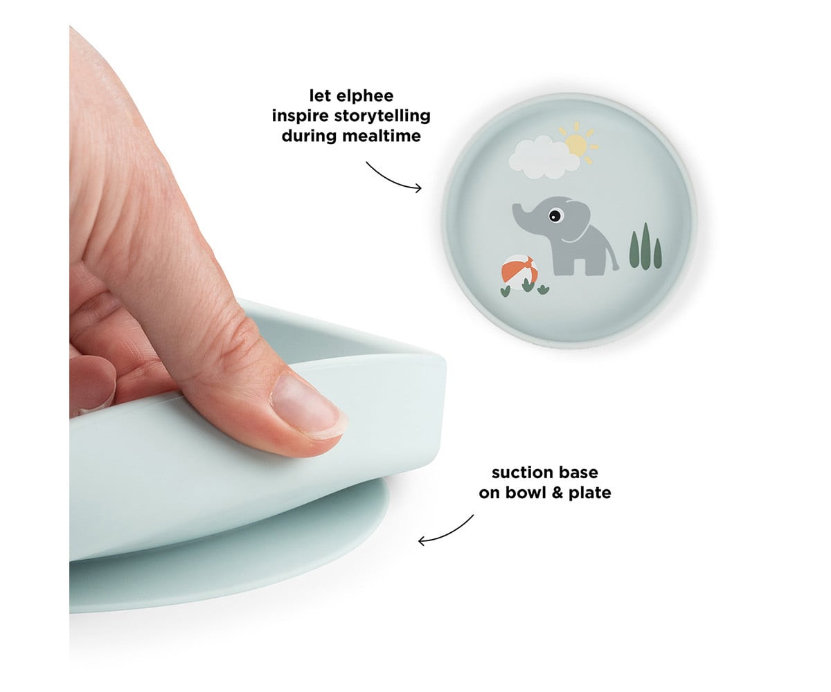 Piatto Antiscivolo Silicone Stick&Stay Playground Blue