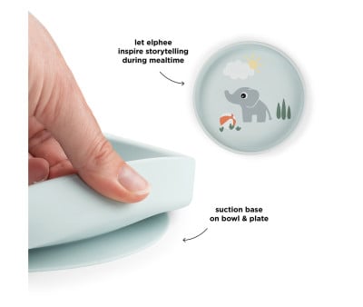 Piatto Antiscivolo Silicone Stick&Stay Playground Blue