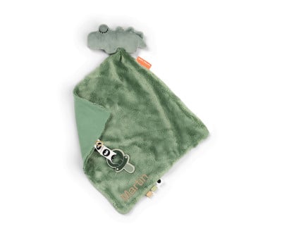 Doudou Attache-Sucette Croco Green Personnalisable
